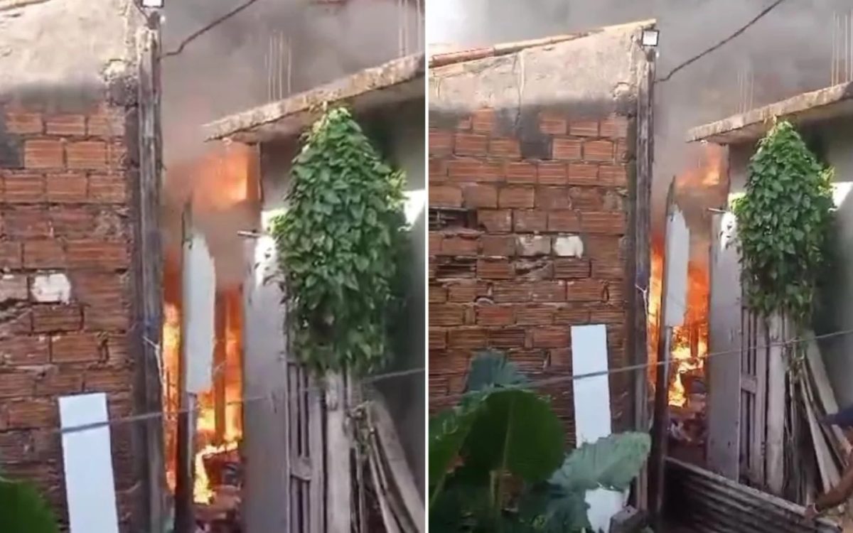 Vídeo: incêndio atinge casas de madeira no Barreiro, na manhã desta segunda, em Belém